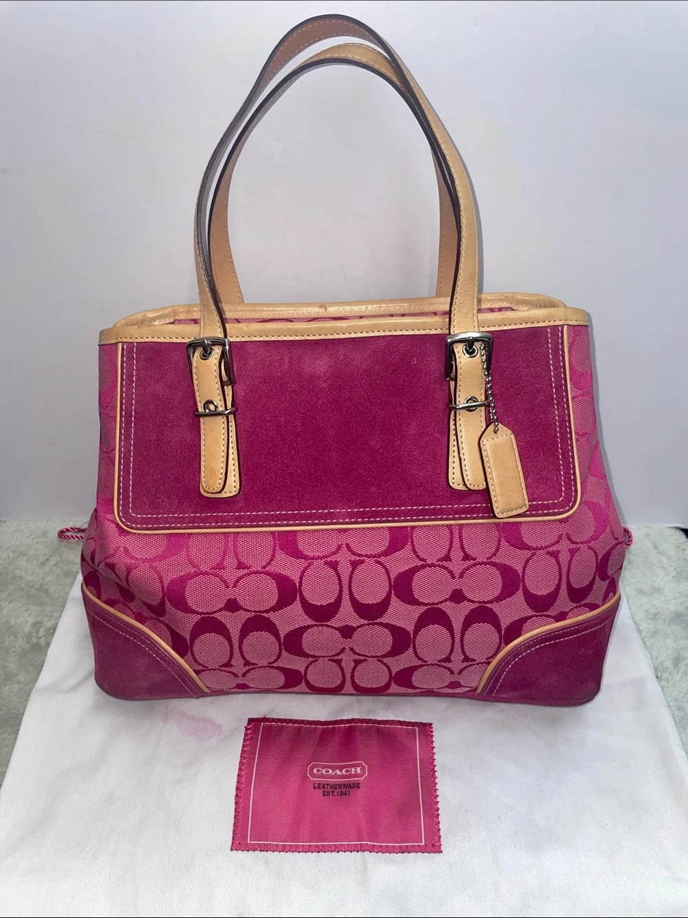Vintage Coach ‘Hampton’ Signature Satchel